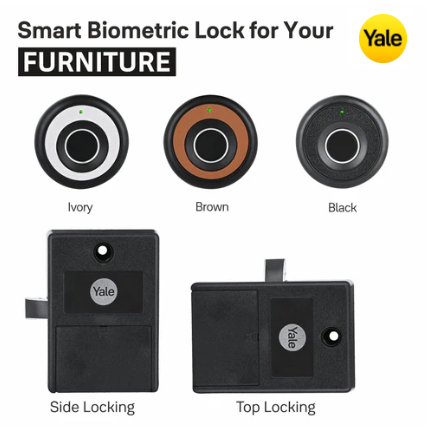 Yale Biometric Smart Premium Furniture Lock-Black